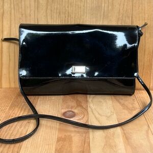 Vintage Brooks Brothers Black Patent Leather Purse Handbag Korettalak USA Made